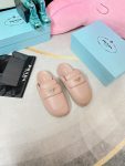 Prada Soft Padded Nappa Sabots Light Pink For Women 0.8 in/ 2cm