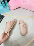 Prada Soft Padded Nappa Sabots Light Pink For Women 0.8 in/ 2cm