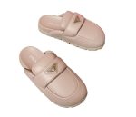 Prada Soft Padded Nappa Sabots Light Pink For Women 0.8 in/ 2cm