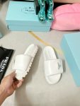 Prada Soft Padded Nappa Slides White For Women 0.8 in/ 2cm 1XX648_2DL8_F0009_F_020