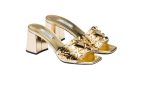 Prada Studded Metallic Mules Gold Tone For Women 2.6 in/ 6.5cm 1XX647_3LL5_F0522_F_065