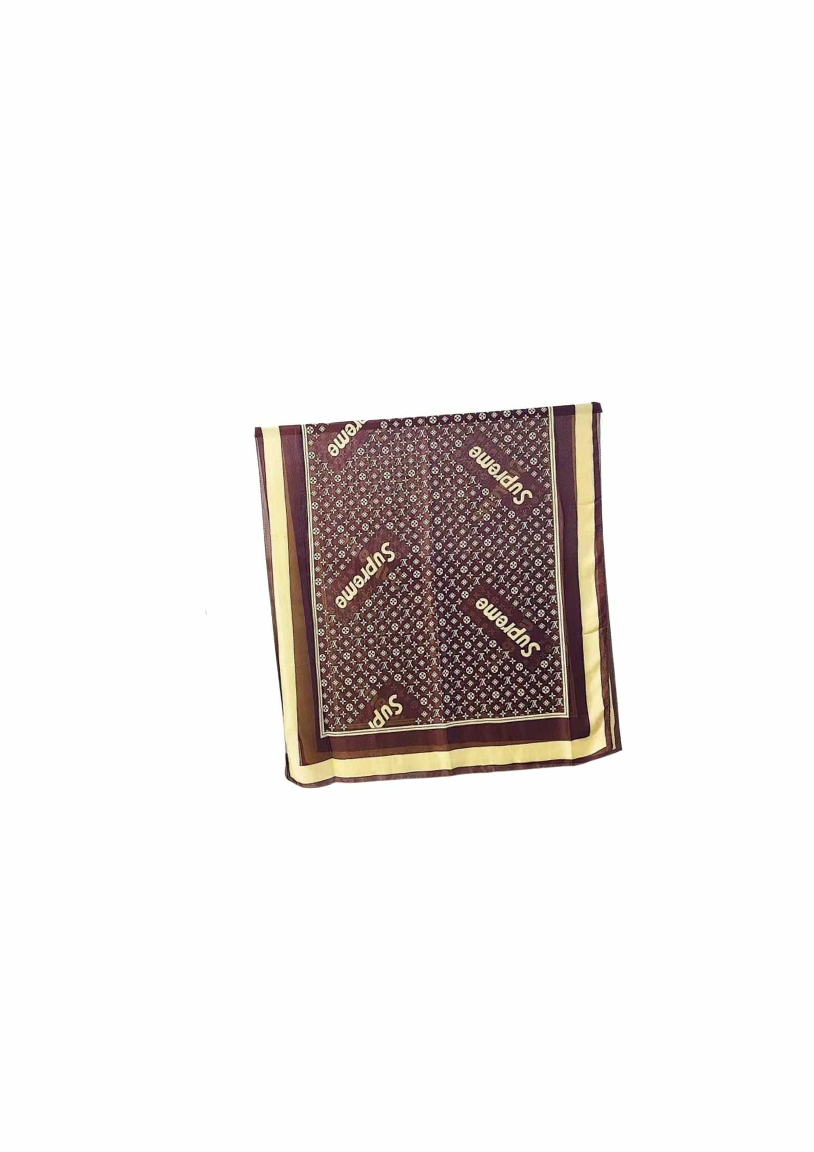 Supreme x LV Shawl Scarf Brown For Women