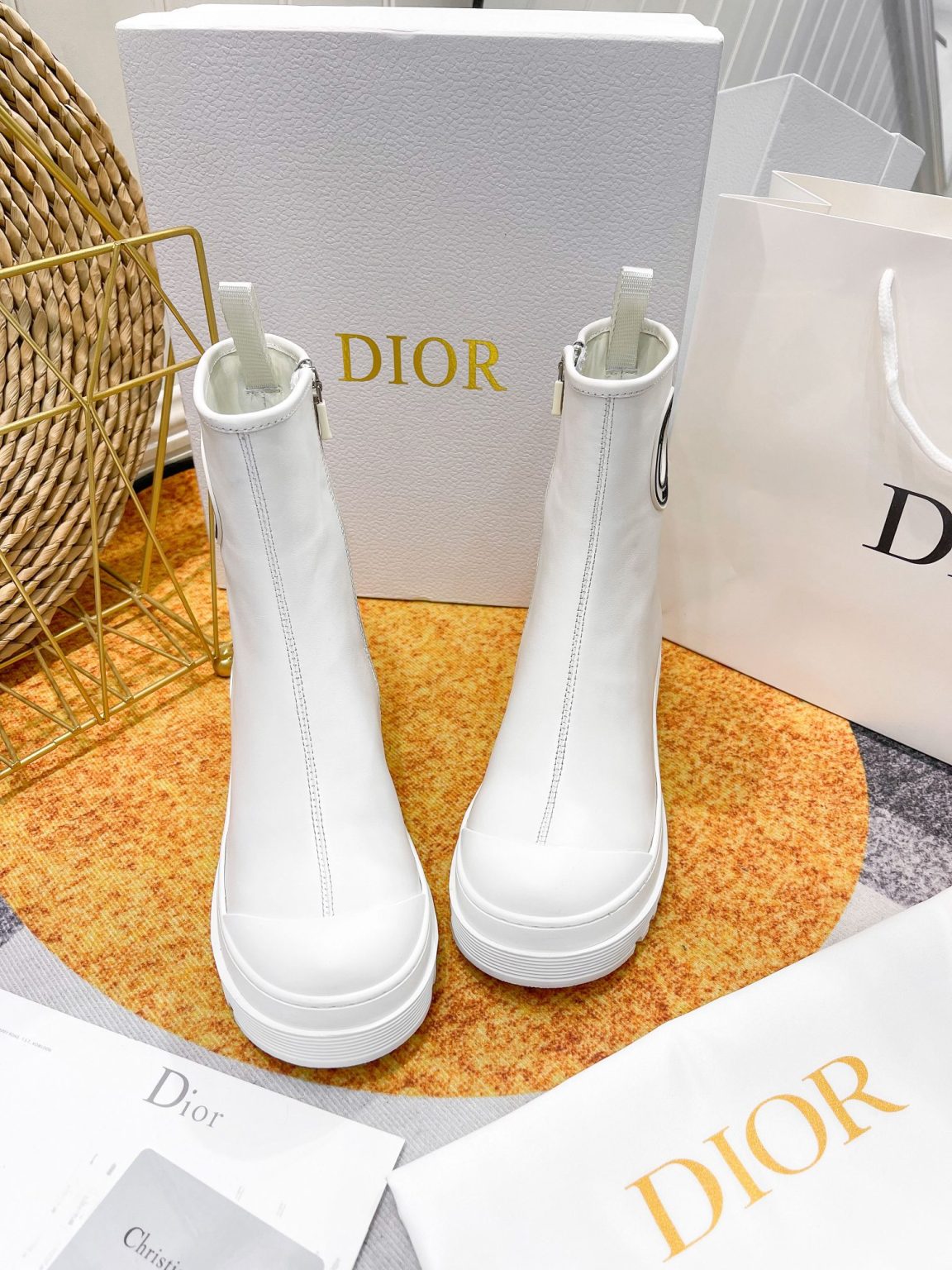 Christian Dior Women’s Dior Symbol Ankle Boots White For Women CD KCI770VSO_S03W