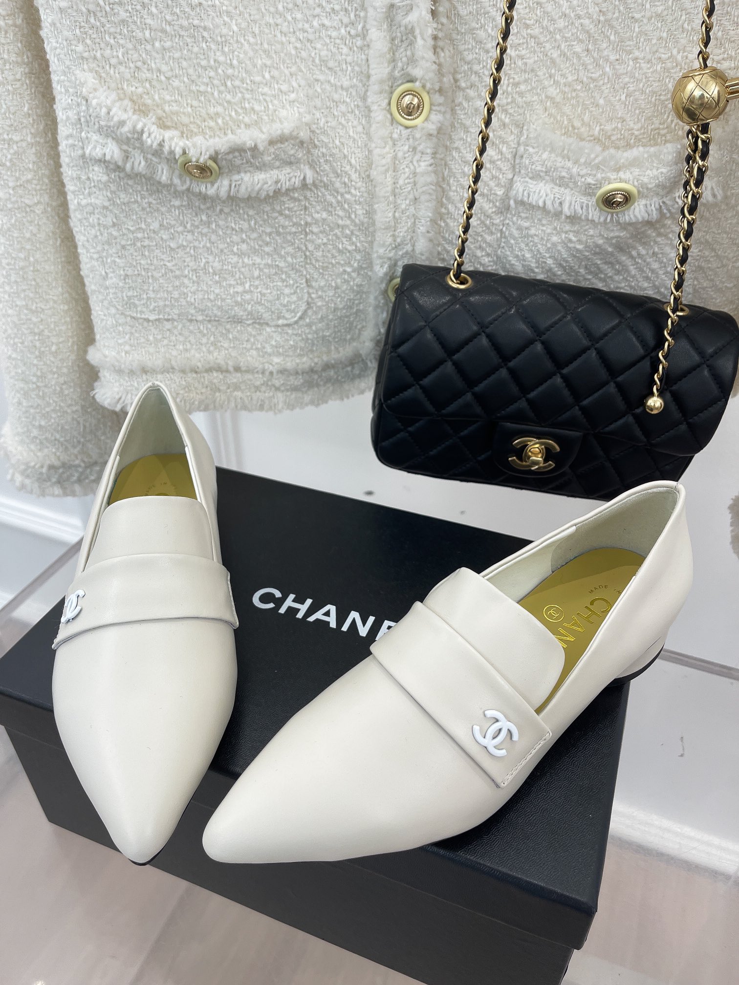 Chanel Women’s Loafer With Logo White For Women