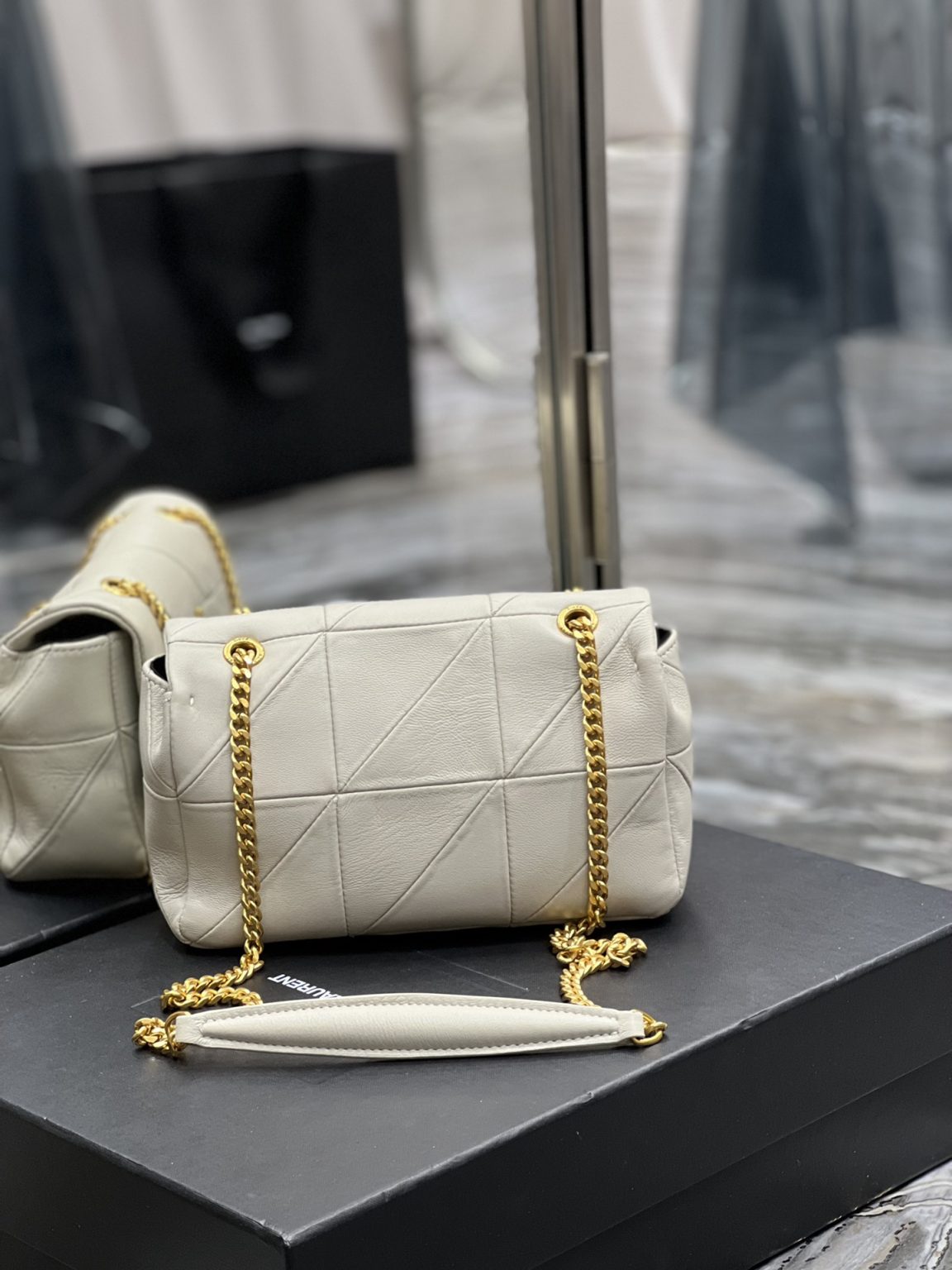 Saint Laurent Jamie Small Chain Bag White For Women, Women’s Bags 7.8in/20cm YSL