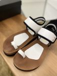 Chanel Women’s Velcro Flops Sandals White For Women