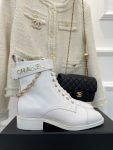 Chanel Women’s Lace-Up With Chain White For Women 1.5in/4cm