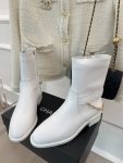 Chanel Women’s Ankle Boots With Chain White For Women 1.5in/4cm