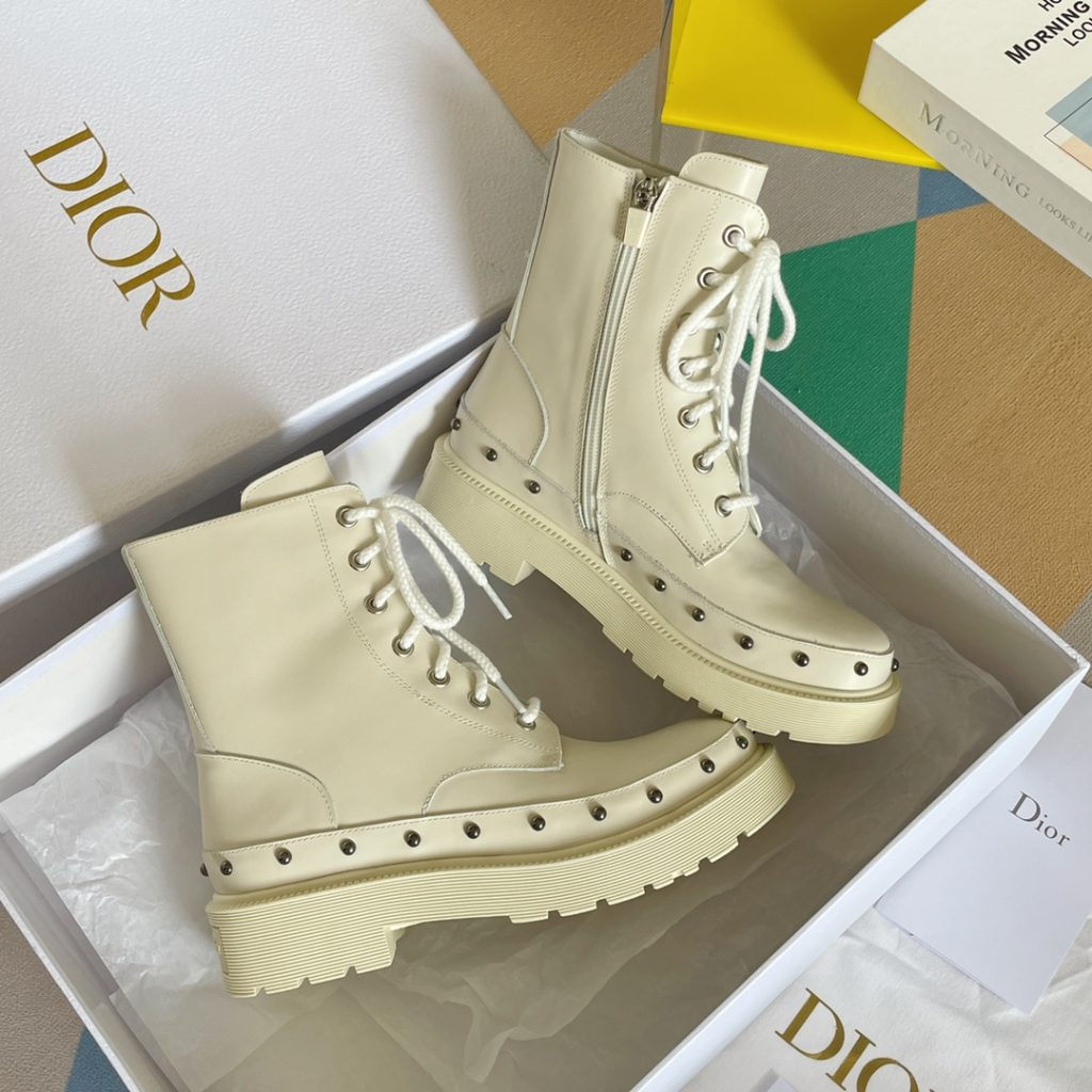 Christian Dior Women’s Diorquake Ankle Boot White For Women CD