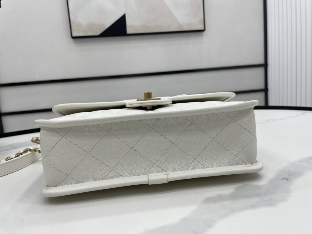 Chanel AS3653 22K Bag White For Women, Women’s Bags 9.8in/25cm