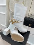 Chanel Women’s Ankle Boots With Decor White For Women 3.7in/9.5cm