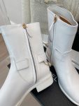 Chanel Women’s Ankle Boots With Chain White For Women 1.5in/4cm