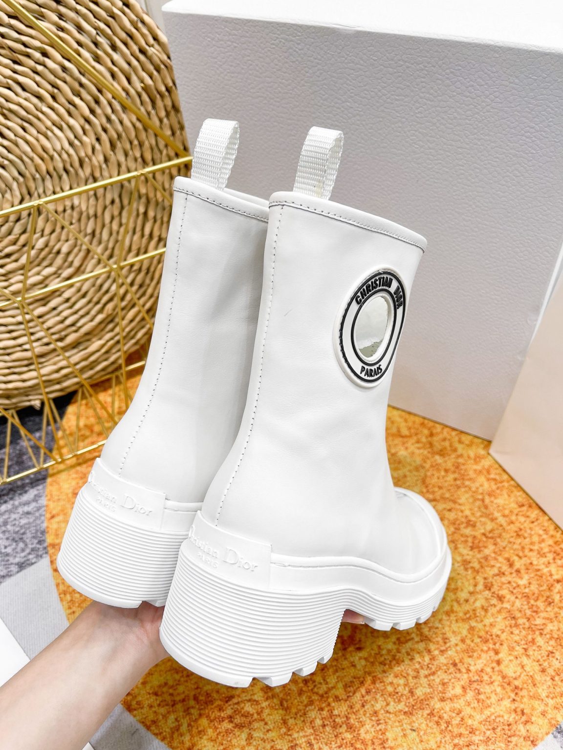 Christian Dior Women’s Dior Symbol Ankle Boots White For Women CD KCI770VSO_S03W