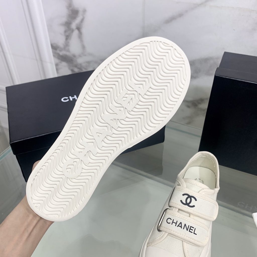 Chanel Women’s Chanel Velcro Sneaker White For Women