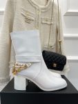 Chanel Women’s Ankle Boots With Decor White For Women 3.7in/9.5cm