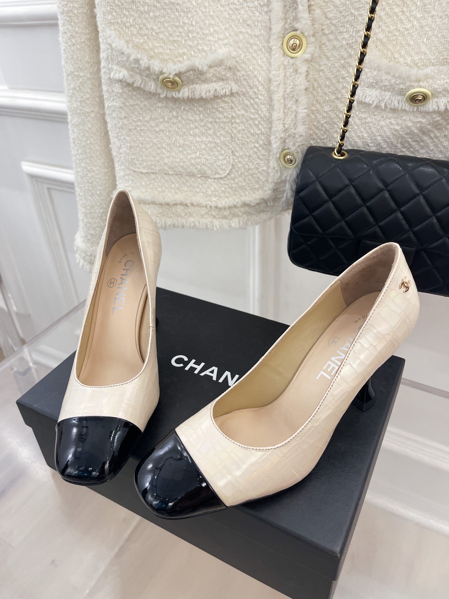 Chanel Women’s Pump & Grosgrain Beige For Women