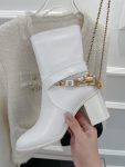 Chanel Women’s Ankle Boots With Decor White For Women 3.7in/9.5cm