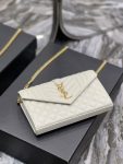 Saint Laurent Envelope Small Chain Bag White For Women, Women’s Bags 8.6in/22cm YSL