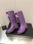 Chanel Women’s Hight Boots Purple For Women