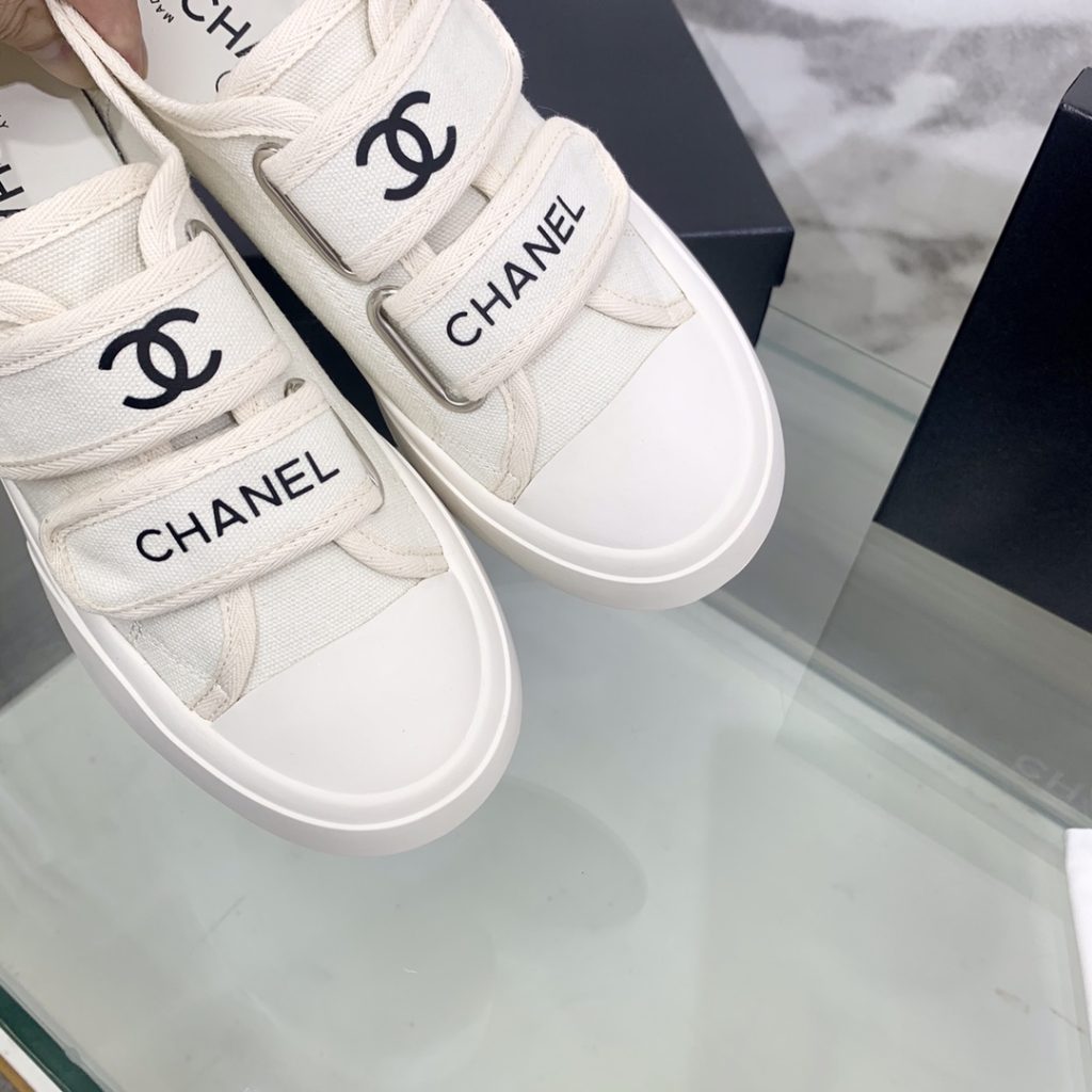 Chanel Women’s Chanel Velcro Sneaker White For Women