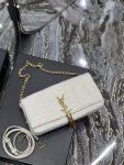 Saint Laurent Kate 99 Chain Bag With Tassel White For Women, Women’s Bags 10.2in/26cm YSL