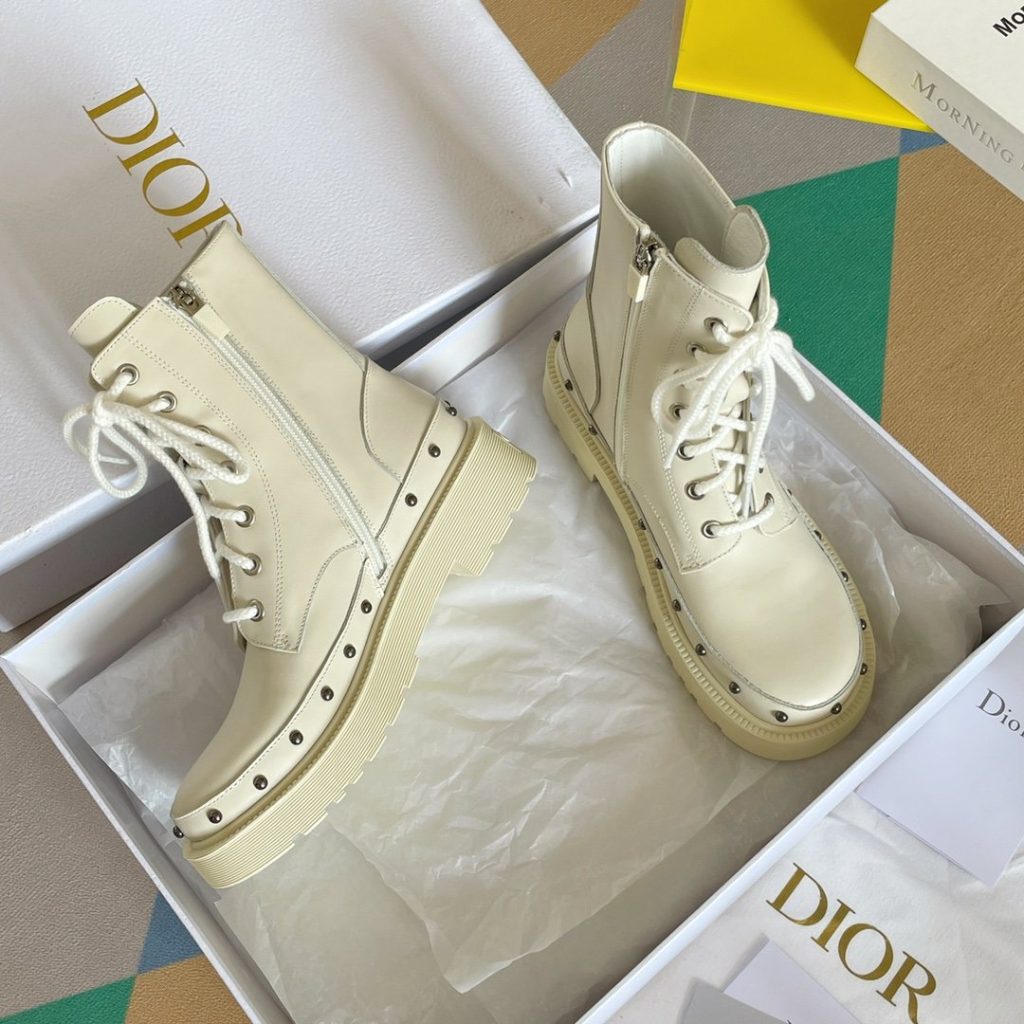 Christian Dior Women’s Diorquake Ankle Boot White For Women CD