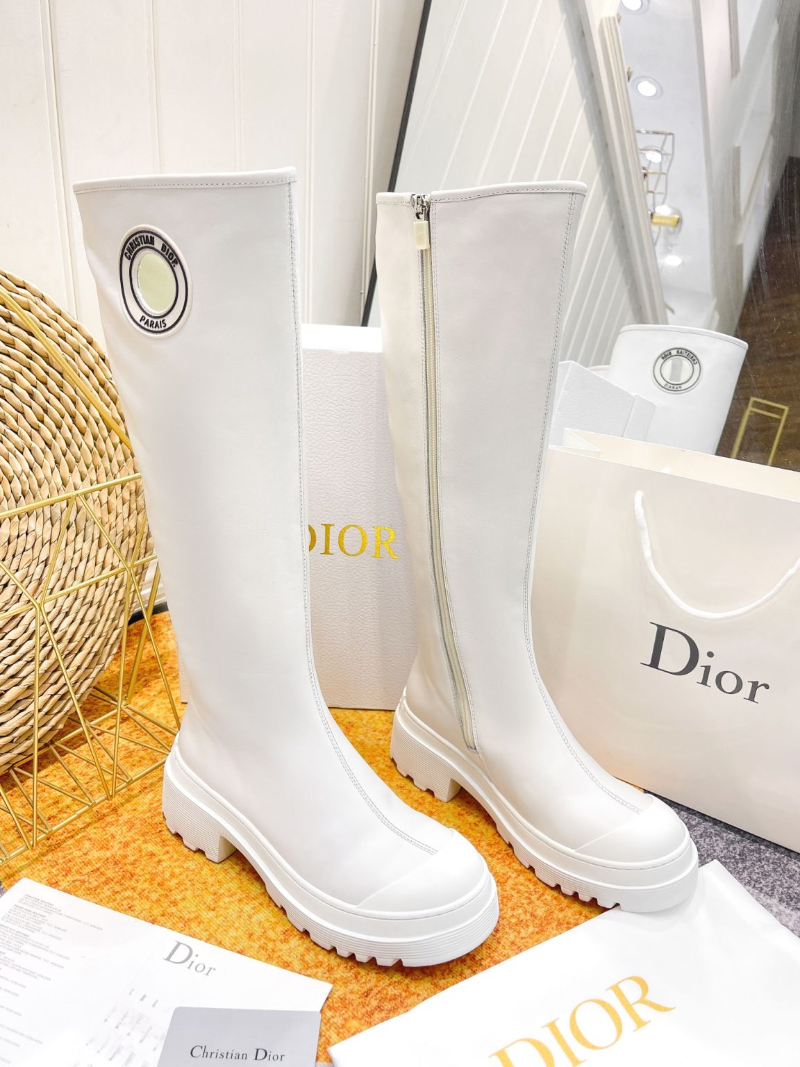 Christian Dior Women’s Dior Symbol Boot White For Women CD