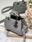 The Medium Lady 95.22 Bag With Black Tone Hardware Black/White/Grey For Women 9.5in/ 24cm