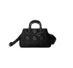 The Medium Lady 95.22 Bag With Black Tone Hardware Black/White/Grey For Women 9.5in/ 24cm