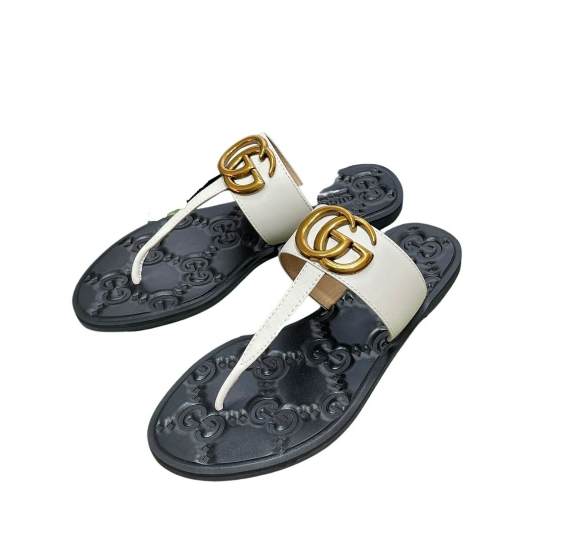 Gucci Thong Sandal With Double G White For Women ‎