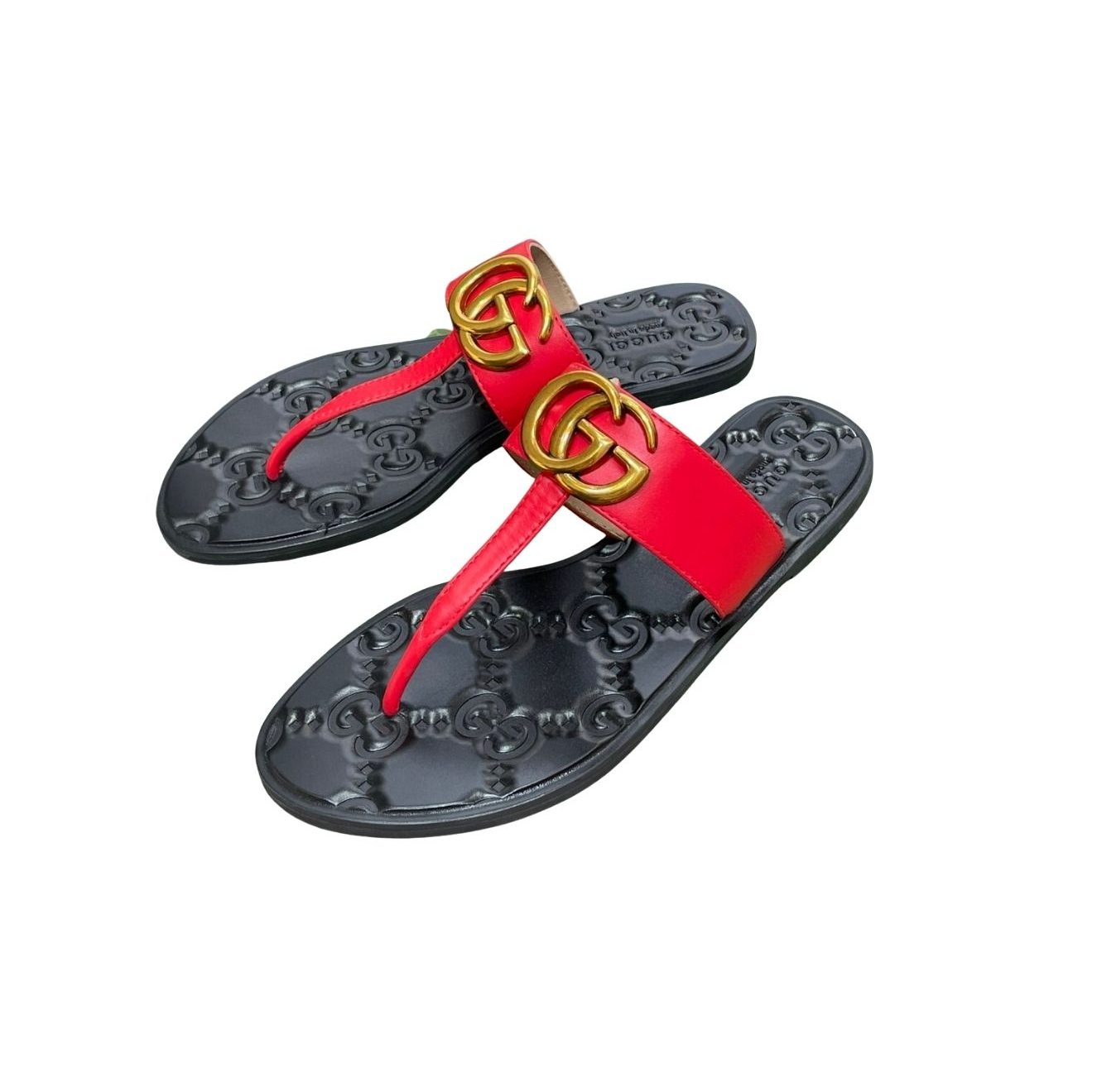 Gucci Thong Sandal With Double G Red For Women ‎