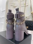 Chanel Women’s Lace-Up With Chain Light Violet For Women 3.7in/9.5cm