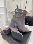 Chanel Women’s Lace-Up With Chain Light Violet For Women 3.7in/9.5cm