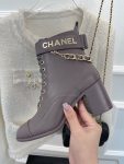 Chanel Women’s Lace-Up With Chain Light Violet For Women 3.7in/9.5cm