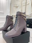 Chanel Women’s Lace-Up With Chain Light Violet For Women 3.7in/9.5cm