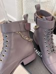 Chanel Women’s Lace-Up With Chain Light Violet For Women 1.5in/4cm