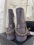 Chanel Women’s Ankle Boots With Chain Light Violet For Women 1.5in/4cm