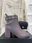 Chanel Women’s Lace-Up With Chain Light Violet For Women 3.7in/9.5cm