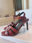 Saint Laurent Women’s Tribute Sandals Red- Purple For Women YSL