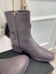 Chanel Women’s Ankle Boots With Decor Light Violet For Women 1.5in/ 4cm