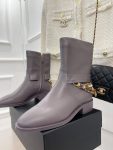 Chanel Women’s Ankle Boots With Decor Light Violet For Women 1.5in/ 4cm