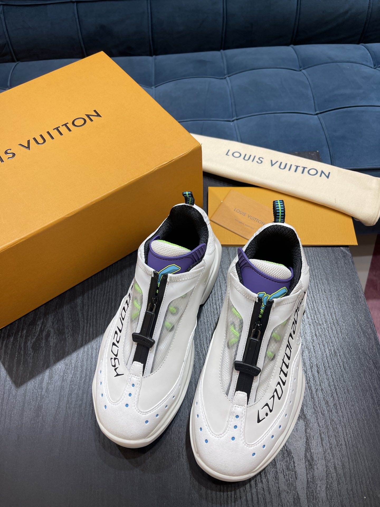 Louis Vuittion Millenium Sneaker White And Purple For Men LV