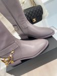 Chanel Women’s High Boots With Decor Light Violet For Women 1.5in/ 4cm