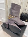 Chanel Women’s Ankle Boots With Decor Light Violet For Women 1.5in/ 4cm