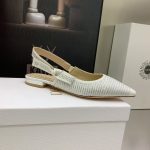 Christian Dior Women’s J’Adior Slingback Ballerina Flat Bright White For Women CD