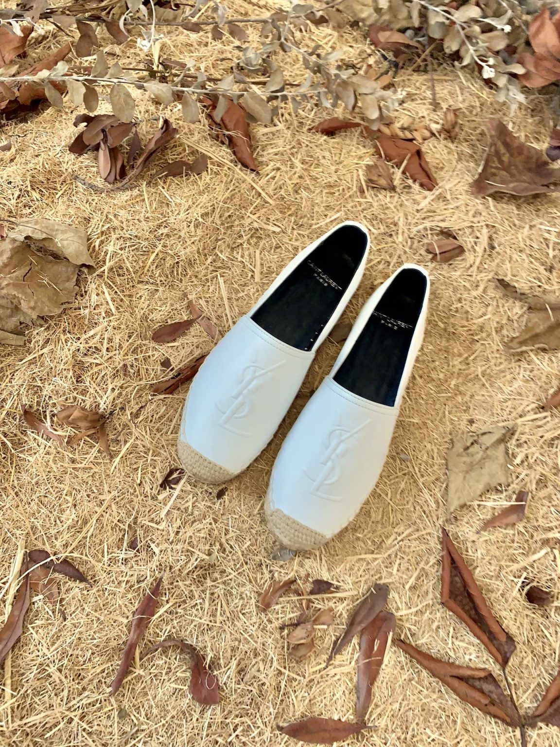 Saint Laurent Women’s Ysl Embroidered Espadrilles White For Women YSL 4848900NO609030