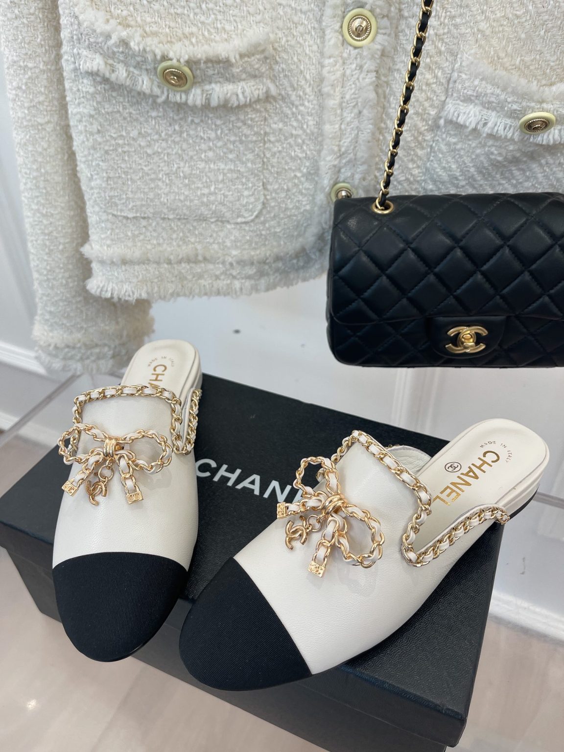 Chanel Women’s Mules With Decor White For Women