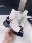 Chanel Women’s Lace- Ups White And Black For Women 1.6in/4cm