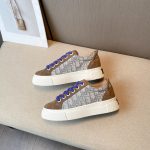 Dior CD Tremaine Emory Dior Denim Tears Sneakers Brown And Grey For Women