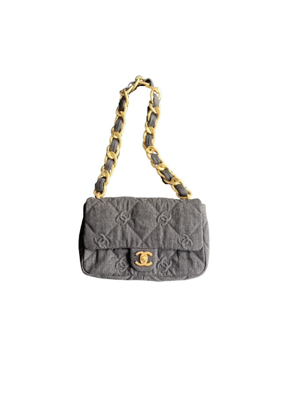 Trendy Cc Flap Bag Grey For Women 9.5 in / 24 cm